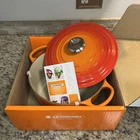 Creuset Signature Round Dutch Oven Enameled Cast Iron 4.5 Qt Flame New. Price: $349.99.