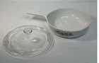Corning Persil Ceramic Casserole Pan With Glass Lid Vegetable Motif Vintage Used. Price: $24.99.