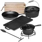 Bruntmor Camping Cooking Set 7 Piece Cast Iron Dutch Oven New. Price: $207.97.