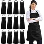 12 Pack Bib Apron Unisex Adjustable Pockets Cooking Kitchen Black New. Price: $40.48.