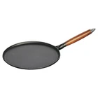 Staub Cast Iron 11-INCH Crepe Pan With Spreader & Spatula Matte Black New. Price: $199.95.