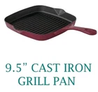 Pioneer Woman Painted Meadow Merlot Speckle 9.5 Square Cast Iron Grill Pan New. Price: $40.00.