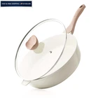 Kordisen Nonstick Ceramic Deep Frying Pan, 12 Inch, Cream New. Price: $53.99.