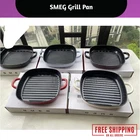 Smeg Cast Iron Grill Pan Square Skillet Nonstick Steak Bbq Fry New. Price: $210.90.