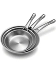 Vocvoi Tri-ply Stainless Steel Frying Pans Set,pfoaptfe Free Skillets,chefs P... New. Price: $107.94.