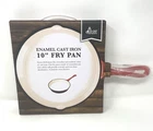 Eco Chef 10" Enameled Cast Iron Frying Pan Skillet Red White Nib Oven Safe New. Price: $29.99.