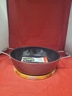 Nib All-clad Cast Iron Enameled Brasier Dutch Oven 11.5" W/wood Trivet 4.5QT New. Price: $149.99.