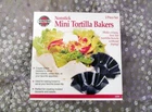 Nib Mini Tortilla Bakers Nonstick 2 Piece Set Low Fat Tostada Bowls Maker! New. Price: $12.99.