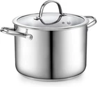 8QT Stainless Steel Dutch Oven W/glass Lid Stock Pot All Stovetops New. Price: $88.56.