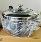 Princess House Vida Sana Stainless Steel Round Casserole Pan/pot With Lid New. Price: $220.00.