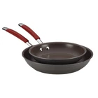 Rachael Ray Cucina Hard Anodized Twin Pack Skillets Fry Pan Set, Red New. Price: $59.99.