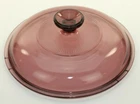Cranberry Pyrex Replacement Lid V-2.5-C For 2.5L Corning Vision Pot 8-1/2" Used. Price: $11.99.