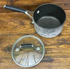 Calphalon Select 87015 1.5 Qt Small Saucepan Pot + Glass Lid Hard Anodized Used. Price: $18.00.