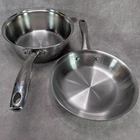 Tramontina 18/10 Stainless Steel Cookware Set 2 Qt Saucepan Skillet Frying Used. Price: $29.99.