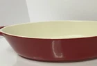 Staub Ceramic Oval Baking Roasting Dish 17.75 Long Cherry Red Extra Large Used. Price: $85.00.