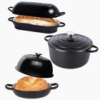 Nuovva Enamelled Cast Iron Cookware Bundle Dutch Oven Pot With Lid, Casserole New. Price: $209.96.