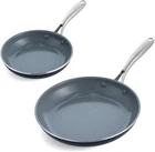 Greenpan Swift Healthy 8 And 10 Frying Skillet Set, Gray New. Price: $100.04.