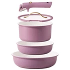 Carote 5PCS Pots Pans Set, Nonstick Cookware Detachable Handle,kitchen New. Price: $78.11.