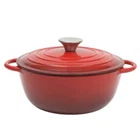 Gibson Home Addlestone 2.65 Quart Enameled Cast Iron Dutch Oven With Lid In Red New. Price: $34.21.