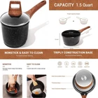 Eslite Life 1.5 Sauce Pan With Lid Nonstick Small Soup Quart, Black New. Price: $31.98.