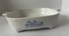 Vintage Corningware Sears Microwave Browning Dish W/ Feet Blue Daisy 8467310 Euc Used. Price: $25.00.