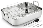 Jy Cookment Roasting Pan With Baking Rack, 16.5 Inch Stainless Steel Turkey R... New. Price: $74.10.