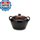 Fox Run 0350 Stoneware Bean Pot With Lid, 9.75IN Brown, 3-QUART Capacity. Price: $56.24.