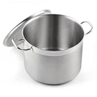 Stockpot 24 Quart Stainless Steel Professional Grade With Lid Silver Cooks New. Price: $154.99.