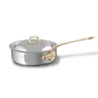 Mauviel M'cook 5-PLY Saute Pan With Lid, Brass Handle, 3.2-QT New. Price: $289.95.
