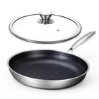 Toutrop Non Stick Frying Pans, Hybrid Inch 12"R, Black + Silver New. Price: $72.99.