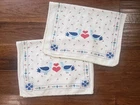2 Vintage Pure Linen Dutch Inspired Kitchen Tea Towels Birds & Hearts Folk Pre-owned. Price: $11.99.