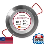 Machika 17 Inch Carbon Steel Paella Pan, 42CM Polished Large Skillet From New. Price: $77.62.