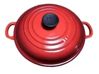 Creuset Shallow Casserole 26CM 2.2L Cherry Red Cast Iron Paelia Put Euc Used. Price: $190.22.