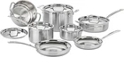 12-PIECE Multiclad Pro Triple Ply Stainless Steel Pots And Pans Set, New. Price: $218.95.