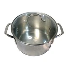 Calphalon 10.5" Quart Stock Pot 8608 Stainless Steel With Lid Used. Price: $34.88.