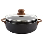 Imusa 4.4QT Black Stone Aluminum Speckled Nonstick Caldero With Glass Lid & Wood New. Price: $31.97.