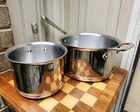 Lot Of 2 All-clad Copper Core Pans 4 Qt Saucepan Helper Handle & Pot Usa Used. Price: $179.99.