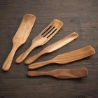 Spurtle Kitchen Cooking Utensil 5PC Set Teak Non Stick Wooden Spatula Spoon New. Price: $15.63.
