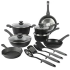 Nonstick Forged Aluminum Induction Pots And Pans Cookware Set W/cast Iron Ski... New. Price: $154.11.