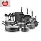 T-fal Anodized Nonstick 20 Piece Cookware Set Easy Care, Grey New. Price: $140.88.