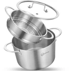 Lolykitch Tri-ply Stainless Steel 5 Qt Stock Pot With Steamer,induction Cooki... New. Price: $59.53.