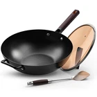 Sumeiguan 13.5" Carbon Wok With Lid, 13.5-INCH Glass New. Price: $78.30.