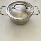 Berghoff Stock Pot 2.5 Quarts Stainless Steel With Lid Copper Core Used. Price: $29.99.