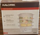 Kalorik Food Steamer 3-TIER Basket 9 Quart White Dg 33761 Rice Cooking Tray New. Price: $26.99.