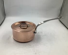 Mauviel M'heritage 150 Polished Copper & Stainless Steel Sauce Pan. 1.2 Qt New. Price: $259.95.