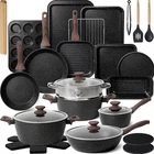 Kikcoin Pots And Pans Set Non Stick 31 Kitchen Pieces, Black New. Price: $299.14.