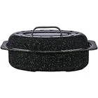 Granite Ware 7 Lb. Capacity 13 In. Covered Oval Roaster, Speckled Black Enamel New. Price: $24.95.