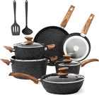 Dishdelight Induction Pots And Pans Set Non Stick, 12 Piece Granite Kitchen Cook New. Price: $164.98.