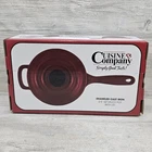 Cuisine & Company 2.5 Qt Enameled Cast Iron Saucepan Red Lid Gas Electric Stove New. Price: $19.99.