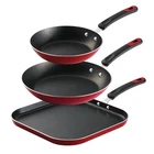 Tramontina Everyday 3 Pc Aluminum Nonstick Fry Pan And Griddle Set Metallic New. Price: $32.19.